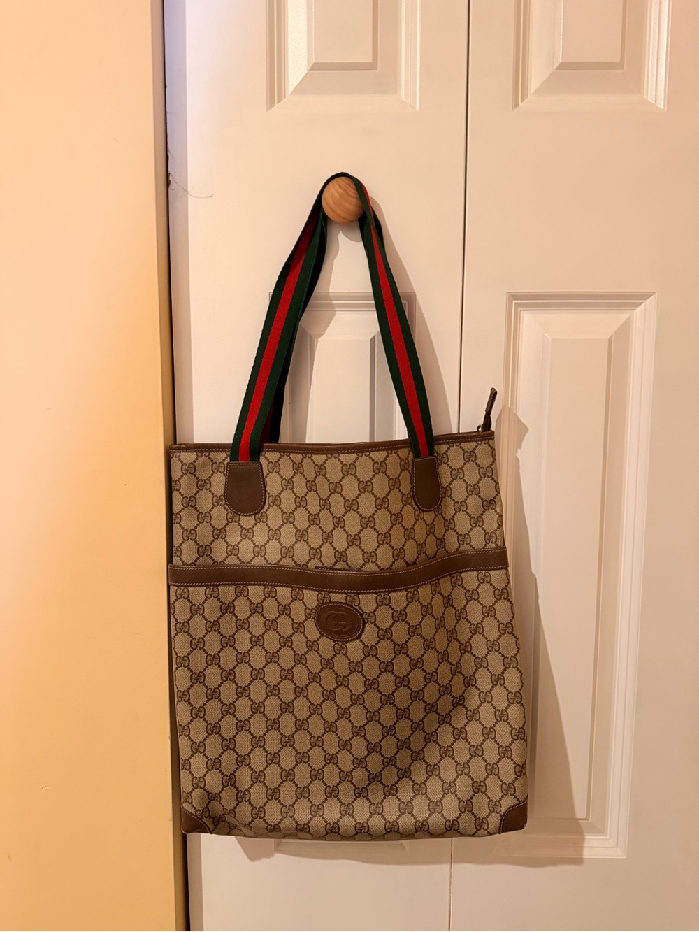 Gucci tall vertical tote